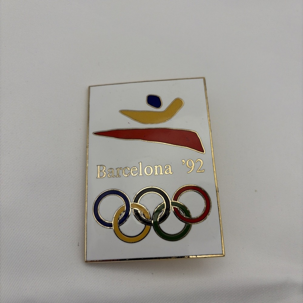 1992 Barcelona Summer Olympic Games Logo Spain Jumbo Lapel Hat Pin